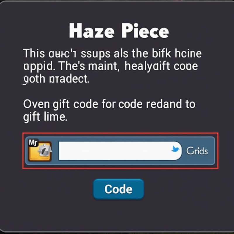 Hướng dẫn chi tiết cách nhập giftcode Haze Piece qua giao diện chính trong game Roblox